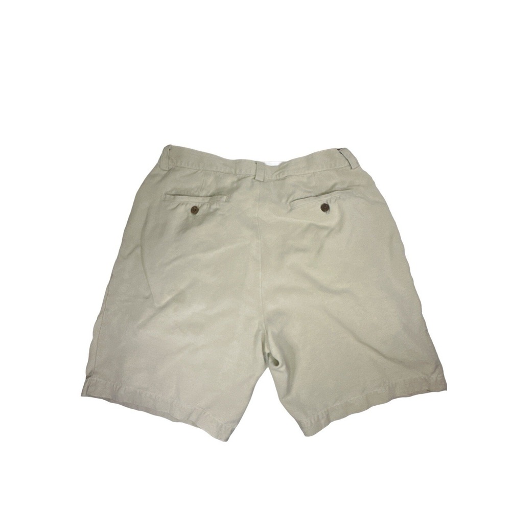 Tommy Bahama Men's 100% Silk Beige Pleated Shorts Size 34 Machine Washable*STAIN - Picture 8 of 13